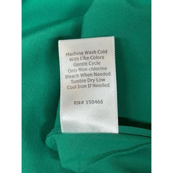 NWT 41 Hawthorn Stitch Fix Green Floral VNeck Ruffled Sleeveless Dress Sm cutout - Picture 5 of 6